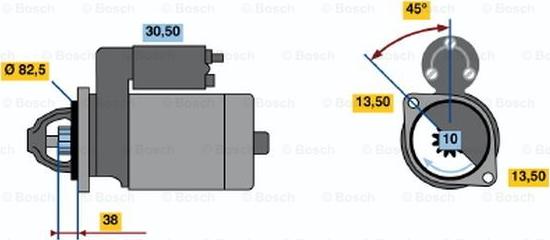 BOSCH 0 986 014 730 - Käynnistinmoottori inparts.fi