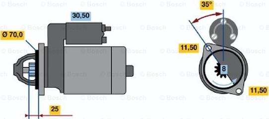 BOSCH 0 986 015 981 - Käynnistinmoottori inparts.fi