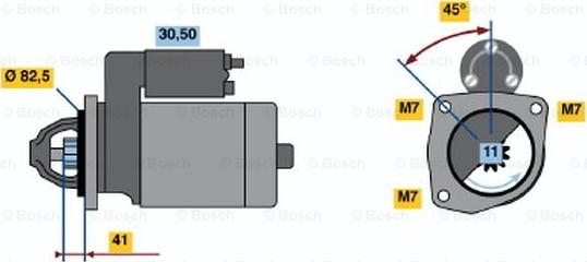 BOSCH 0 986 015 401 - Käynnistinmoottori inparts.fi