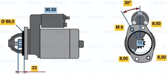 BOSCH 0 986 015 411 - Käynnistinmoottori inparts.fi