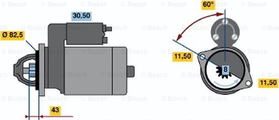 BOSCH 0 986 015 481 - Käynnistinmoottori inparts.fi