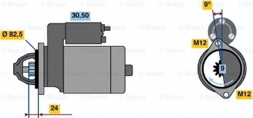 BOSCH 0 986 015 540 - Käynnistinmoottori inparts.fi