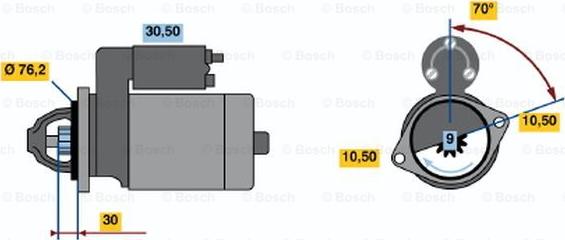 BOSCH 0 986 015 560 - Käynnistinmoottori inparts.fi