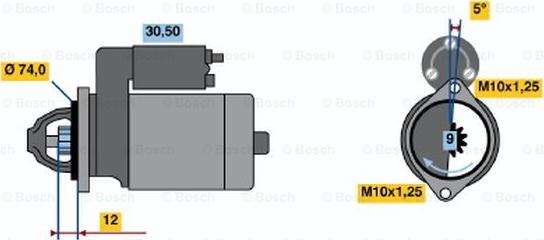 BOSCH 0 986 015 031 - Käynnistinmoottori inparts.fi