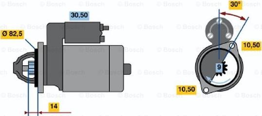 BOSCH 0 986 015 341 - Käynnistinmoottori inparts.fi