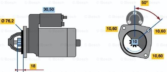 BOSCH 0 986 015 200 - Käynnistinmoottori inparts.fi