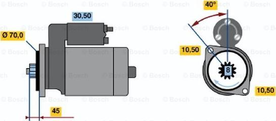 BOSCH 0 986 015 751 - Käynnistinmoottori inparts.fi