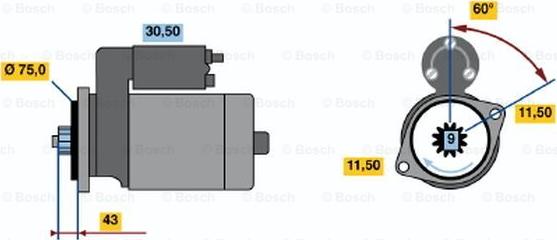 BOSCH 0 986 015 721 - Käynnistinmoottori inparts.fi