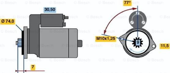 BOSCH 0 986 016 441 - Käynnistinmoottori inparts.fi