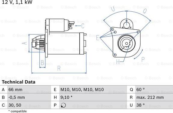 BOSCH 0 986 016 400 - Käynnistinmoottori inparts.fi