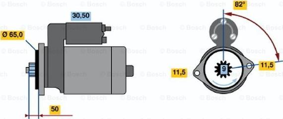 BOSCH 0 986 016 431 - Käynnistinmoottori inparts.fi