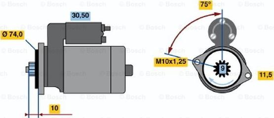 BOSCH 0 986 016 421 - Käynnistinmoottori inparts.fi