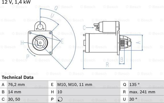 BOSCH 0 986 016 470 - Käynnistinmoottori inparts.fi