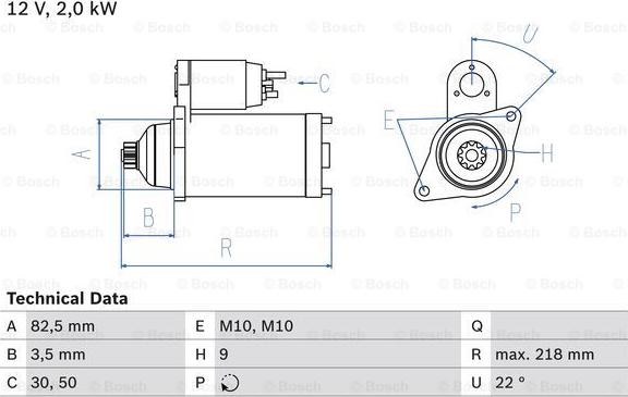 BOSCH 0 986 016 021 - Käynnistinmoottori inparts.fi