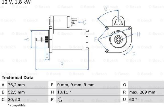 BOSCH 0 986 016 190 - Käynnistinmoottori inparts.fi