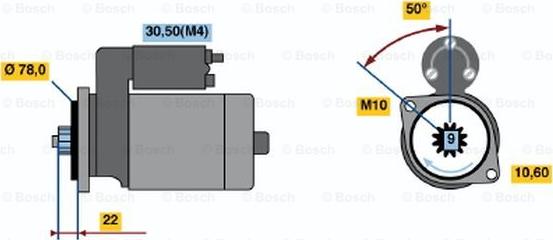 BOSCH 0 986 016 151 - Käynnistinmoottori inparts.fi