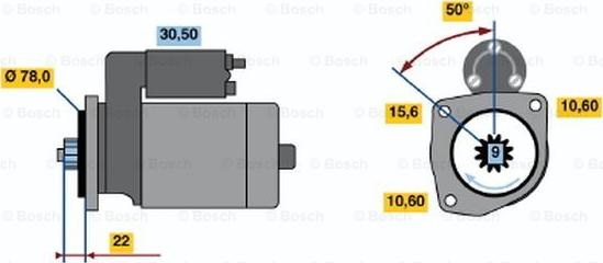 BOSCH 0 986 016 171 - Käynnistinmoottori inparts.fi