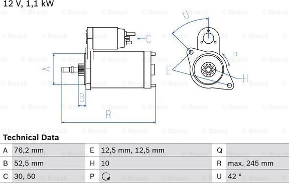 BOSCH 0 986 016 300 - Käynnistinmoottori inparts.fi