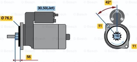 BOSCH 0 986 016 310 - Käynnistinmoottori inparts.fi