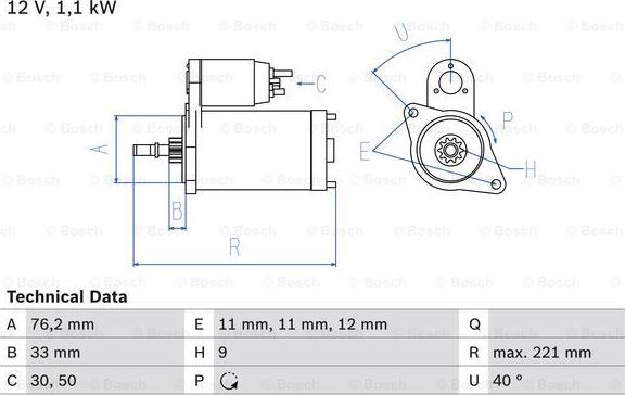 BOSCH 0 986 016 290 - Käynnistinmoottori inparts.fi