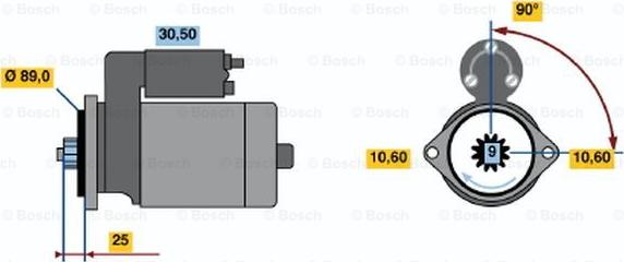 BOSCH 0 986 016 261 - Käynnistinmoottori inparts.fi