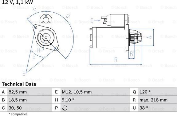 BOSCH 0 986 016 280 - Käynnistinmoottori inparts.fi