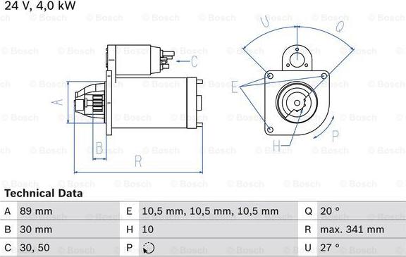 BOSCH 0 986 016 220 - Käynnistinmoottori inparts.fi