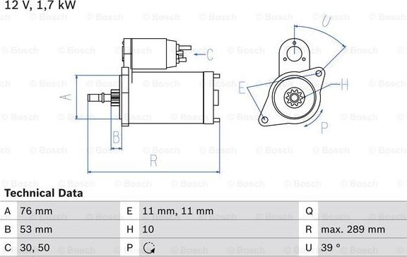 BOSCH 0 986 016 700 - Käynnistinmoottori inparts.fi