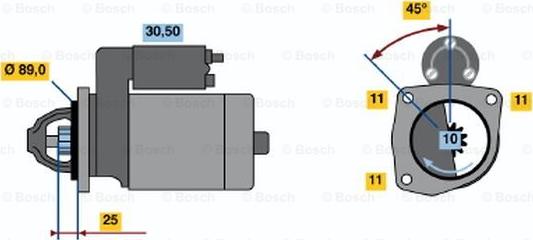 BOSCH 0 986 010 960 - Käynnistinmoottori inparts.fi