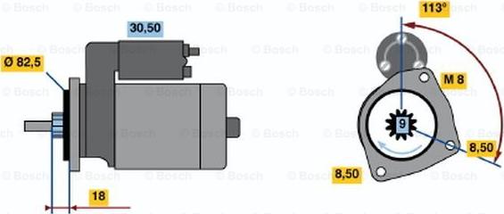 BOSCH 0 986 010 910 - Käynnistinmoottori inparts.fi