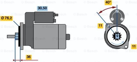 BOSCH 0 986 010 920 - Käynnistinmoottori inparts.fi