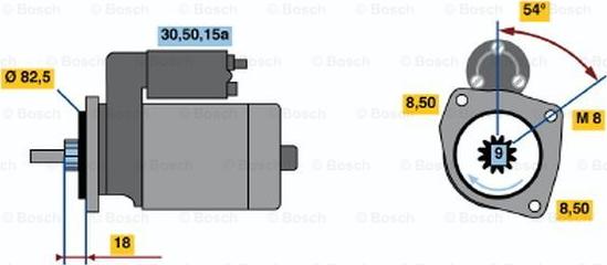 BOSCH 0 986 010 480 - Käynnistinmoottori inparts.fi