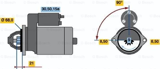 BOSCH 0 986 014 860 - Käynnistinmoottori inparts.fi