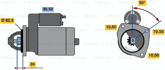 BOSCH 0 986 010 190 - Käynnistinmoottori inparts.fi