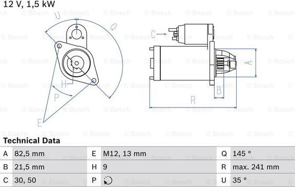 BOSCH 0 986 010 850 - Käynnistinmoottori inparts.fi