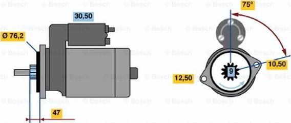 BOSCH 0 986 010 360 - Käynnistinmoottori inparts.fi