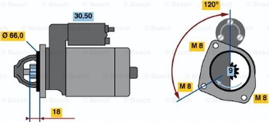 BOSCH 0 986 010 260 - Käynnistinmoottori inparts.fi