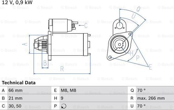 BOSCH 0 986 010 200 - Käynnistinmoottori inparts.fi