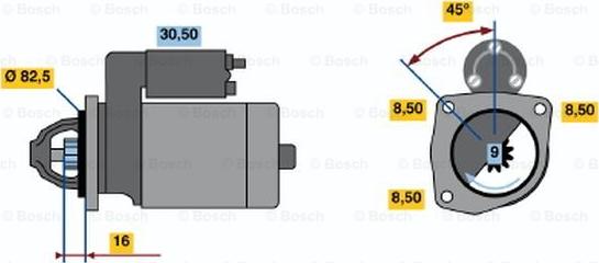 BOSCH 0 986 010 280 - Käynnistinmoottori inparts.fi