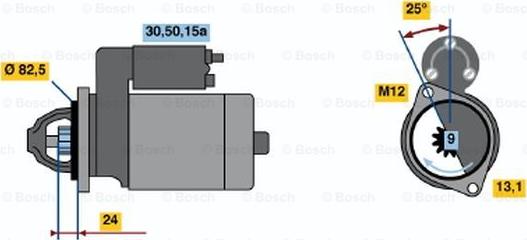 BOSCH 0 986 010 780 - Käynnistinmoottori inparts.fi