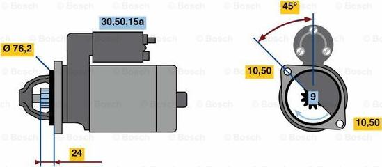 BOSCH 0 986 010 720 - Käynnistinmoottori inparts.fi