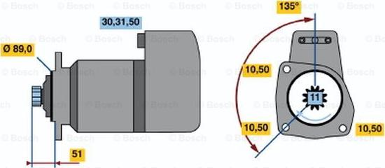 BOSCH 0 986 011 460 - Käynnistinmoottori inparts.fi