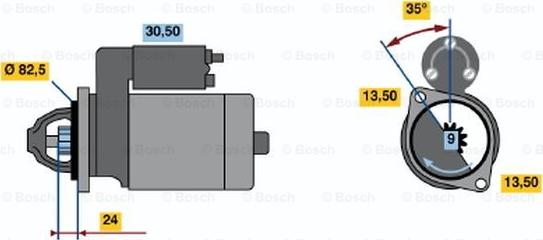 BOSCH 0 986 011 010 - Käynnistinmoottori inparts.fi