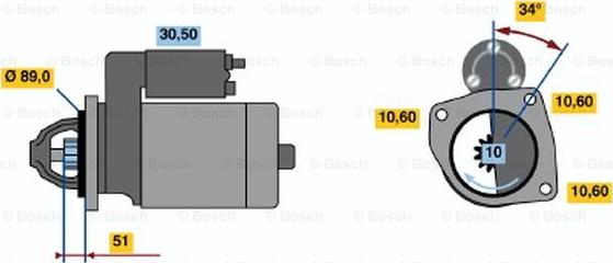 BOSCH 0 986 011 380 - Käynnistinmoottori inparts.fi