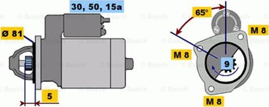 BOSCH 0 986 011 780 - Käynnistinmoottori inparts.fi