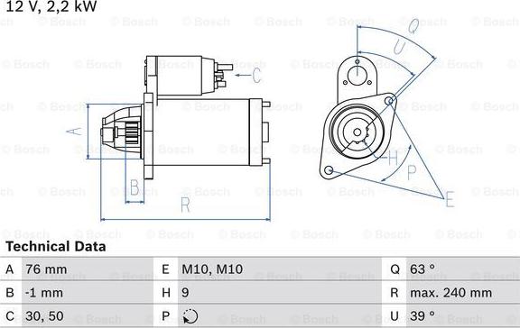 BOSCH 0 986 018 910 - Käynnistinmoottori inparts.fi