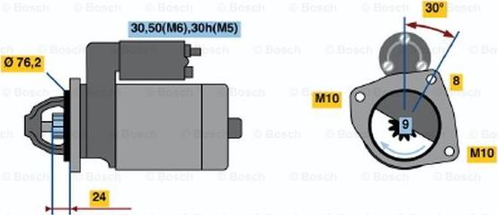 BOSCH 0 986 018 460 - Käynnistinmoottori inparts.fi