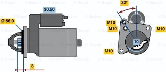 BOSCH 0 986 018 591 - Käynnistinmoottori inparts.fi