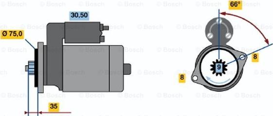 BOSCH 0 986 018 551 - Käynnistinmoottori inparts.fi