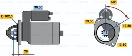 BOSCH 0 986 018 641 - Käynnistinmoottori inparts.fi